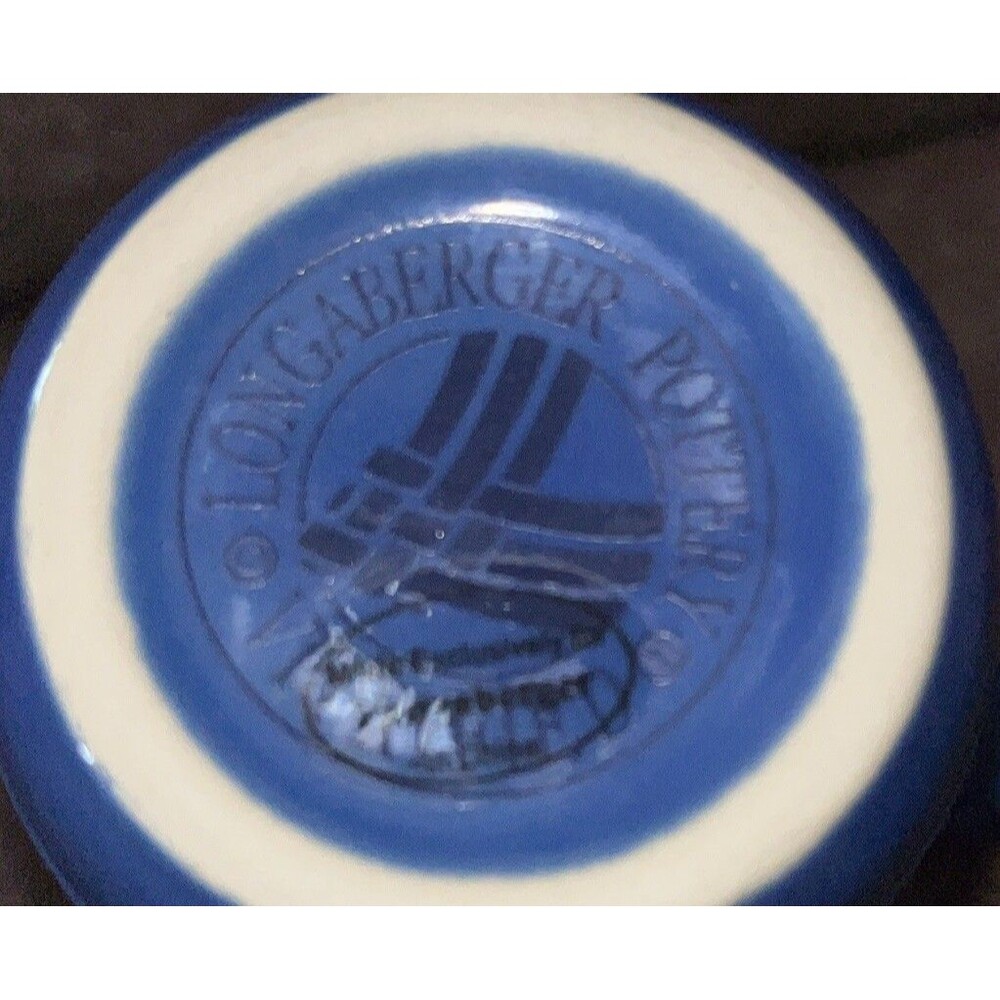 Woven Traditions Tall Travel Mug Cornflower Blue Longaberger No Lid - Picture 5 of 7